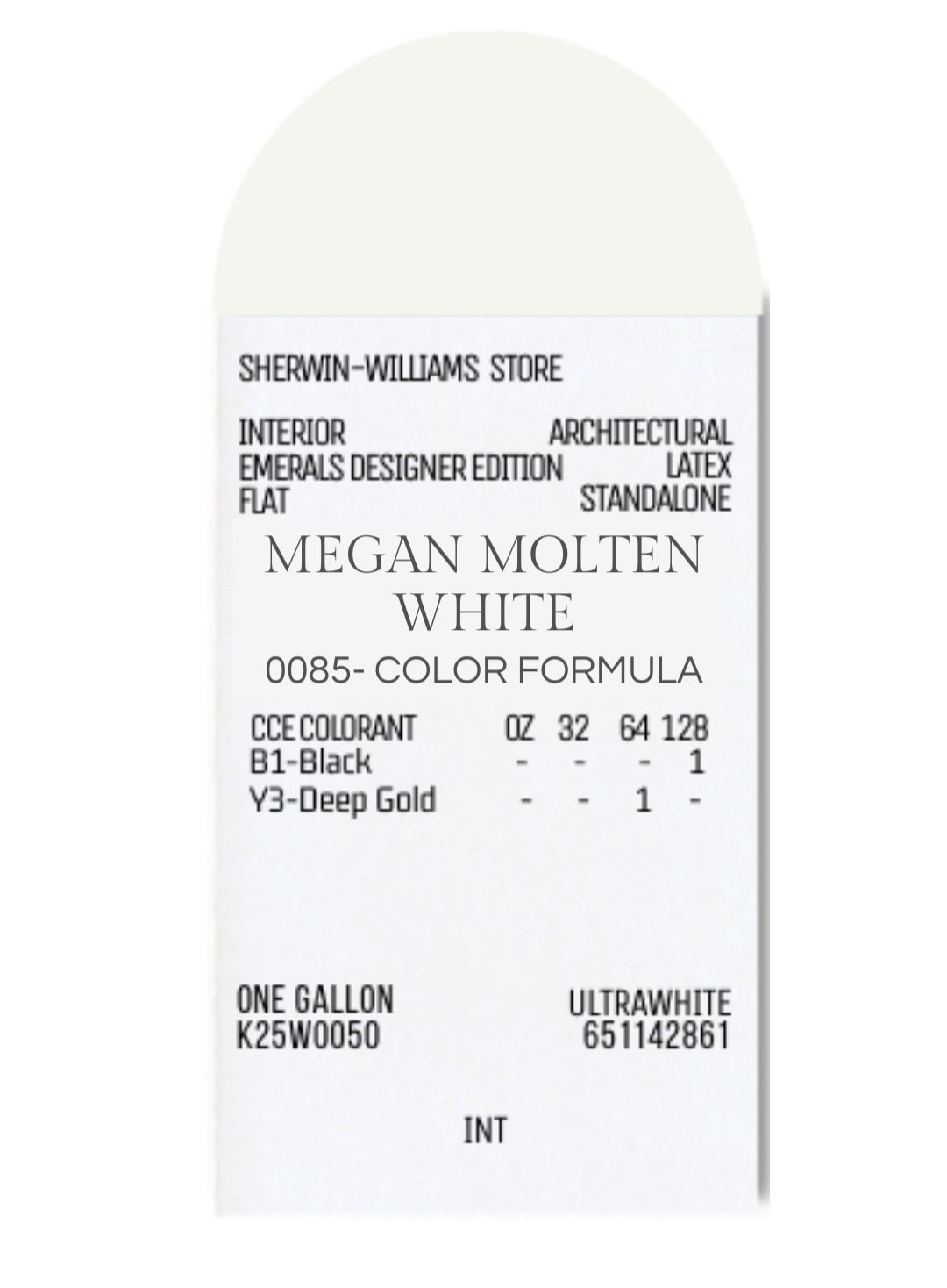 Megan molten white paint color sherwin Williams
