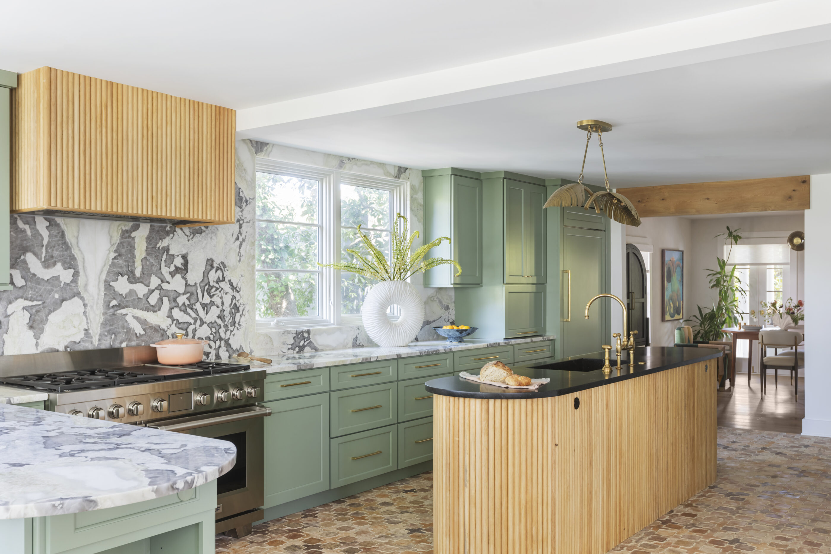 interior design black tile custom artwork arched tile bar lowcountry folly beach funky arched green kitchen bar storage stone dream home kitchen bohemian coastal